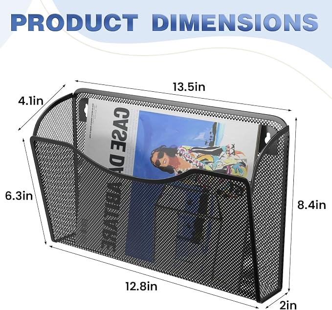 MINDEPOT Wall File Organizer 3 Pack - Image 2