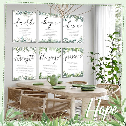 Sacubee 6 Pack Acoustic Christian Art Panels 12" x 16" Faith Hope Love - Image 6