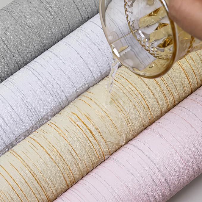 Beige Grasscloth Peel and Stick Wallpaper 15.7" X 120" Textured Self-Adhesive - Image 5