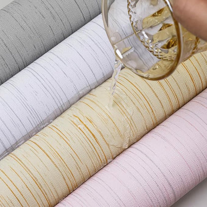 Beige Grasscloth Peel and Stick Wallpaper 15.7" X 120" Textured Self-Adhesive - Image 5