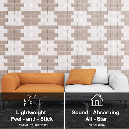 WoveN SounD Brick Acoustic Wall Panels Seamless Visual, High Density, Sound - Image 7