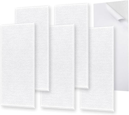 6 Pack Self-Adhesive Acoustic Panels, 15.75" X 31.5" X 0.47" Soundproof Wall by ENSEPST