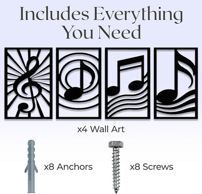 GALLERY GRACE Metal Wall Art Decor – 11" x 16" Set of 4 Single Line Abstract - Image 7