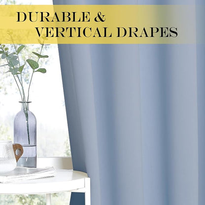 NICETOWN Blackout Drapery Curtain Panel 90 inches Long - Image 4