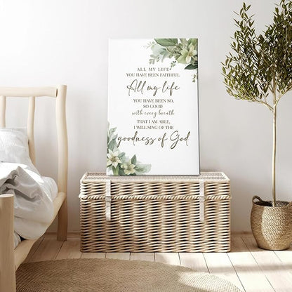 HIWX Christian Wall Decor, All My Life You Have Been Faithful Bible Verse - Image 3