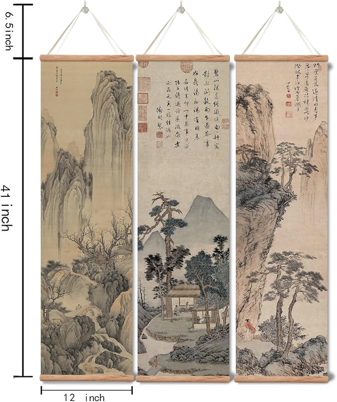 xinyuru Chinese Ancient Landscape Wall Art Poster, Tradition Canvas Printing - Image 2