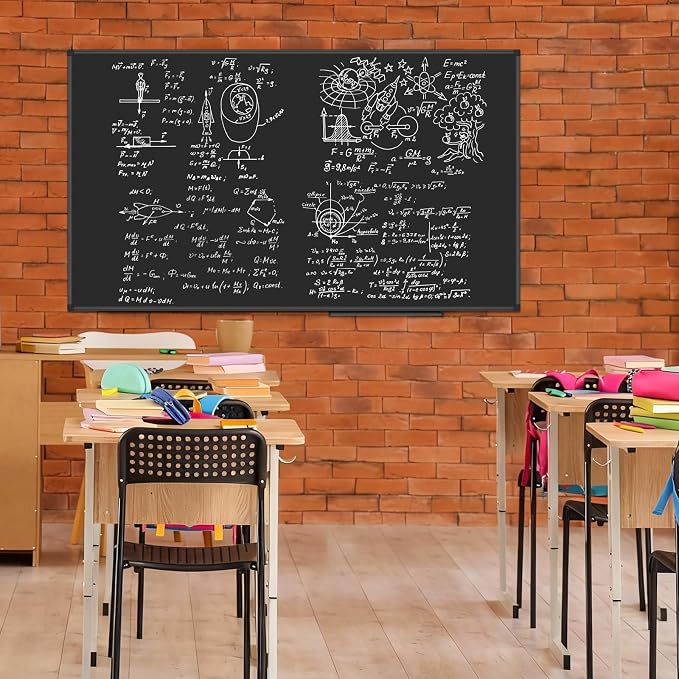 Lockways Magnetic Chalkboard 60 x 40 Inches, Aluminum Frame Large Blackboard - Image 4