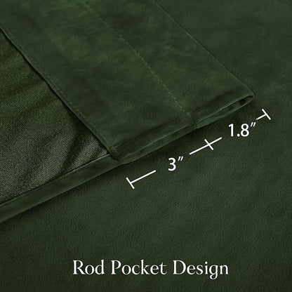 NICETOWN Velvet Cafe Windows Valance, Olive Green Window Treatment - Image 6
