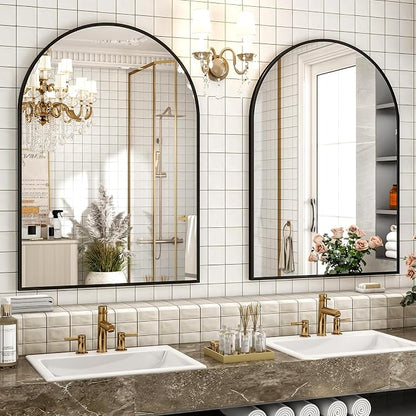 XRAMFY 30x38 Inch Arched Bathroom Mirror - Image 3