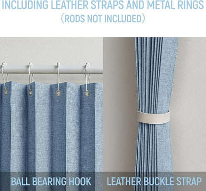 AJAZZ 100% Blackout Magnetic Door Curtain Pleated Door Curtain Accordion Doors - Image 3