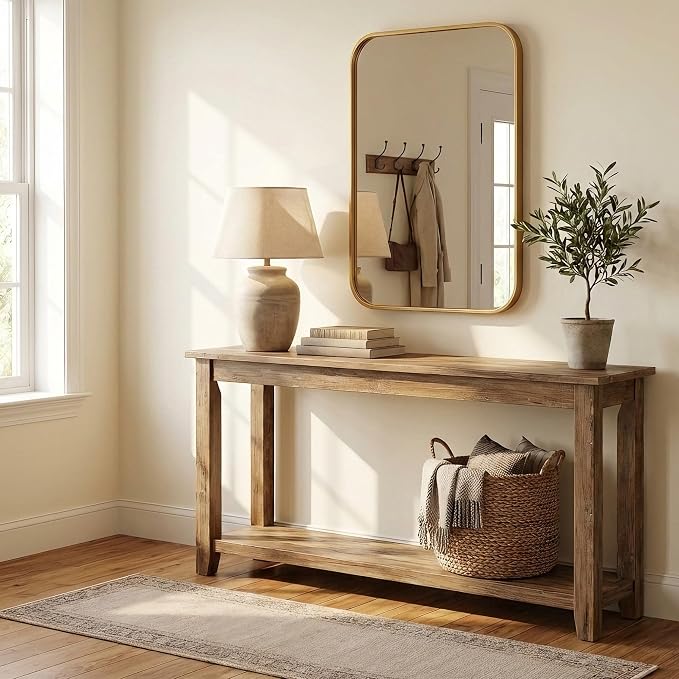 2-Pack 22x30 Inch Matte Gold Bathroom Vanity Mirrors | Flush Mount Deep Set - Image 9