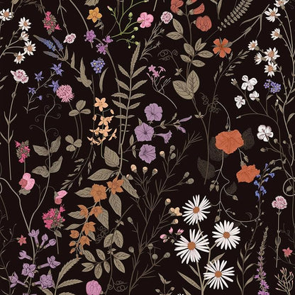 JiffDiff Floral Wallpaper Peel and Stick- Farm Wildwood Daisy Flower Stick on by wallpaper