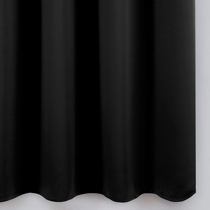LEMOMO Black Blackout Curtains 34 x 63 Inch Length/Set of 2 Curtain - Image 9