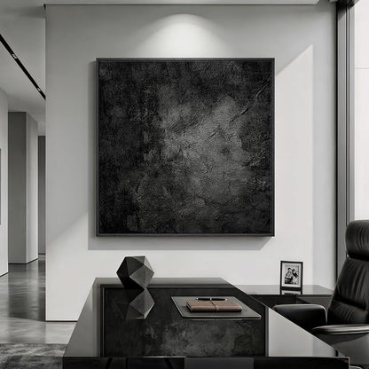 Extra Large Framed Black Abstract Wall Art - Image 3