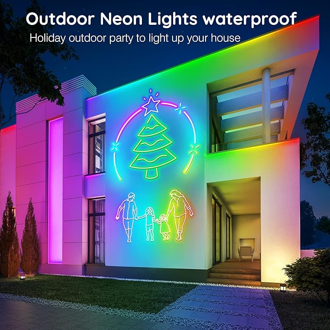 AILBTON 20Ft Neon Rope Lights, Flexible Led Rope Lights Control - Image 6