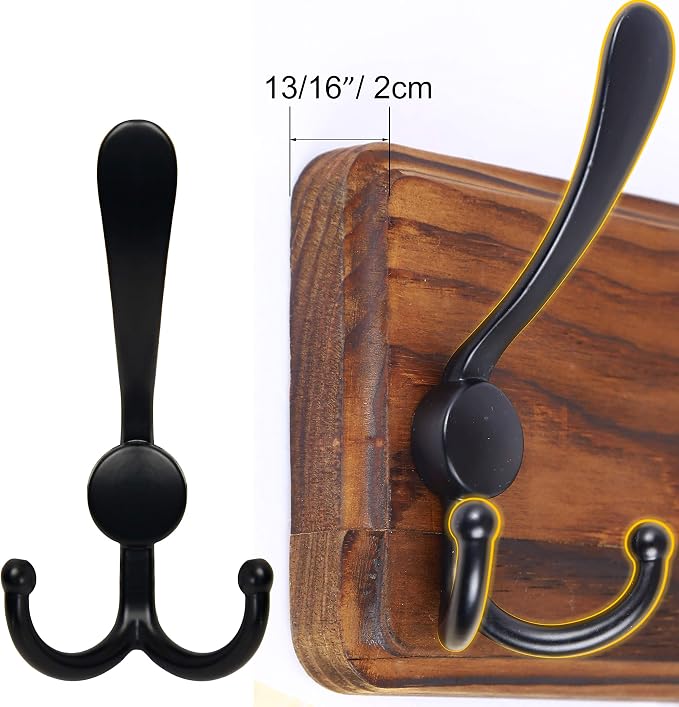 SKOLOO Rustic Large Coat Rack Wall Mount-38.6'' Long Coat Rack - Image 7