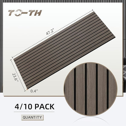 TO-TH Wood-Look Acoustic Wall Panels, 10 Pack 47.2” x 23.6” Acoustic Panels - Image 6