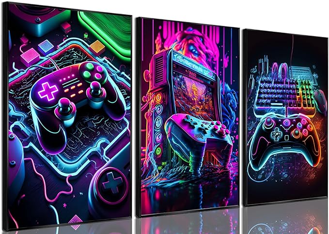 BGFCE Game Room Decor Posters Set of 3 by BGFCEWallArt