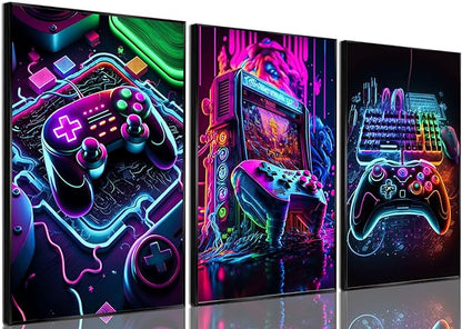BGFCE Game Room Decor Posters Set of 3 by BGFCEWallArt