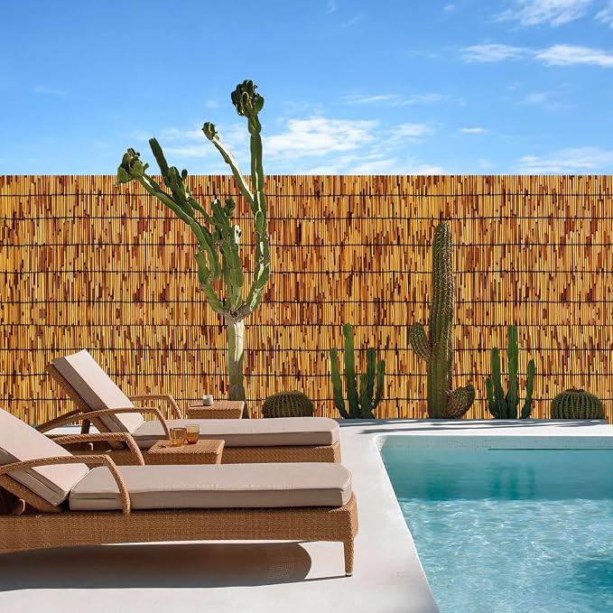 Natural Reed Fencing, Decorative Bamboo Fence Rolls Handwoven Friendly Sun Shade - Image 7