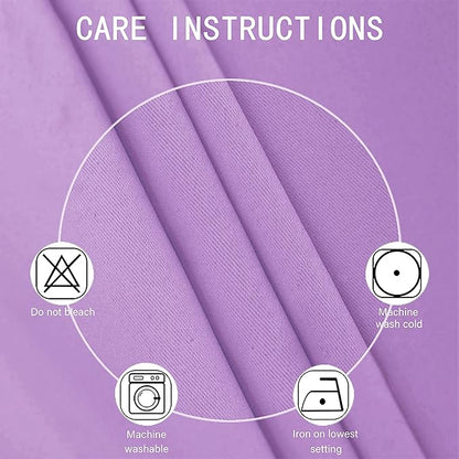 LEMOMO Lavender Blackout Curtains 42 x 63 Inch Length/Set of 2 Curtain - Image 4