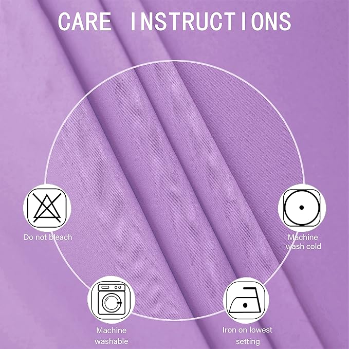 LEMOMO Lavender Thermal Blackout Curtains/42 x 72 Inch/Set of 2 Panels Room - Image 3