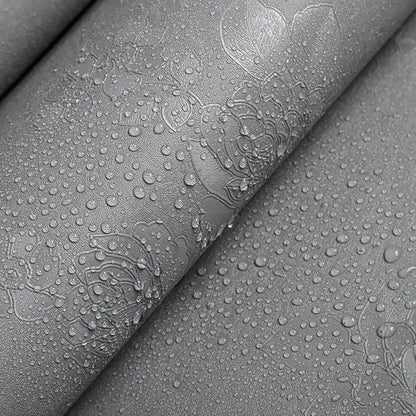 Erfoni 197"x17.7" Gray Peel and Stick Wallpaper Thicken Flower Embossed - Image 9