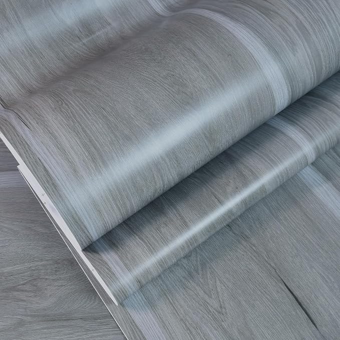 BOMENG Wood Grain Contact Paper Grey Wood Look Wallpaper Peel and Stick by BOMENG