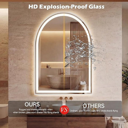 DUMOS 28"×36" LED Bathroom Mirror - Image 3