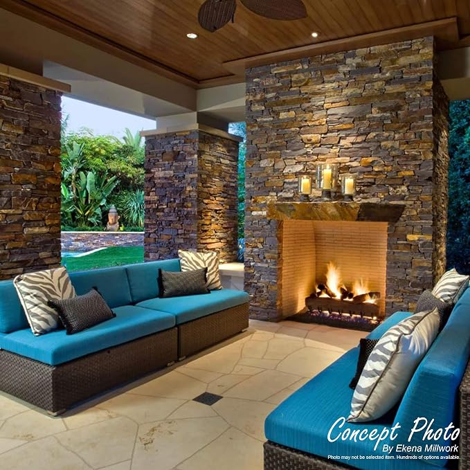 Ekena Millwork 49"W x 25 1/2"H x 1 1/4"D Acadia Ledge Stacked Stone, StoneWall - Image 16