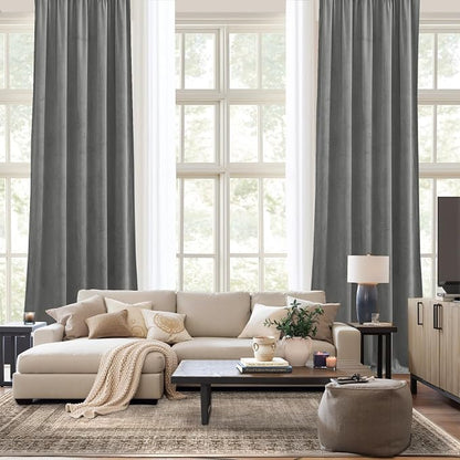 NICETOWN Super Soft Velvet Curtains 84 inches, Sound Reducing Cold Heat - Image 9