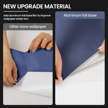 practicalWs Blue Peel and Stick Wallpaper 15.7" x 236.2" Blue Contact Paper - Image 6