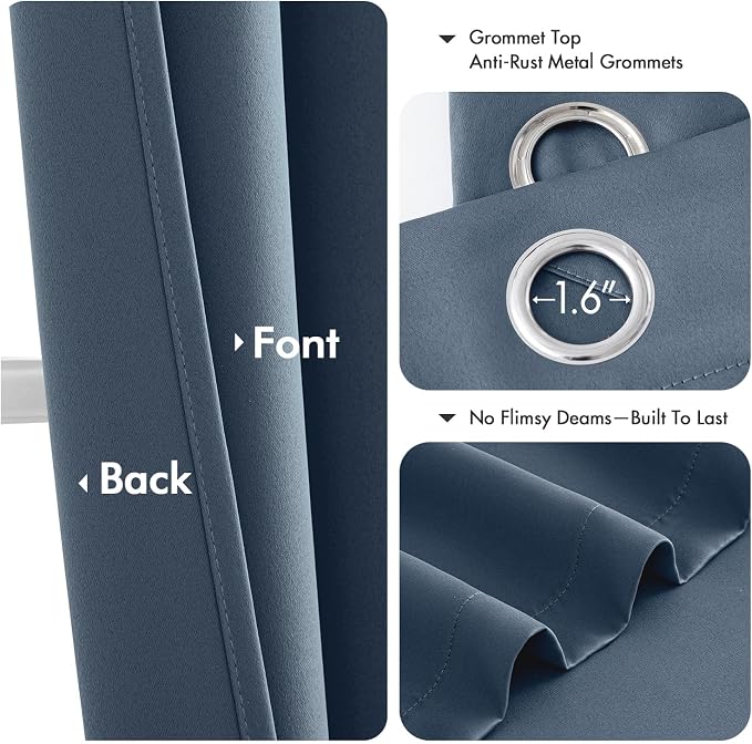 MIULEE Blackout Curtains for Bedroom Living Room 2 Panels, Thermal Insulated - Image 5
