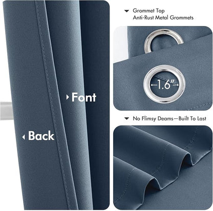 MIULEE Blackout Curtains for Bedroom Living Room 2 Panels, Thermal Insulated - Image 5
