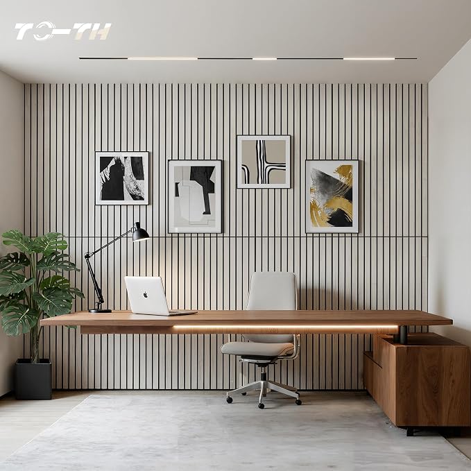 TO-TH Wood-Look Acoustic Wall Panels, 10 Pack 47.2” x 23.6” Acoustic Panels - Image 6