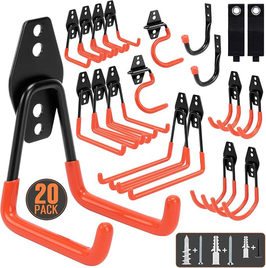 TONDA Garage Hooks, 20 Pack Garage Organization, Wall Storage Hooks Heavy Duty by TONDA