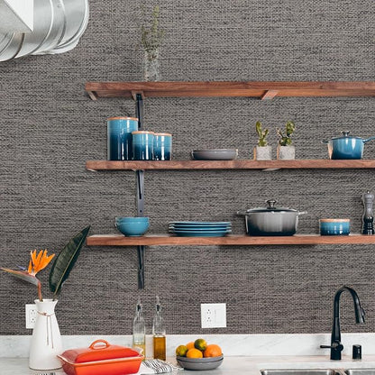 WADILE Grasscloth Peel and Stick Wallpaper 23.6in x 236in, Textured Contact - Image 3