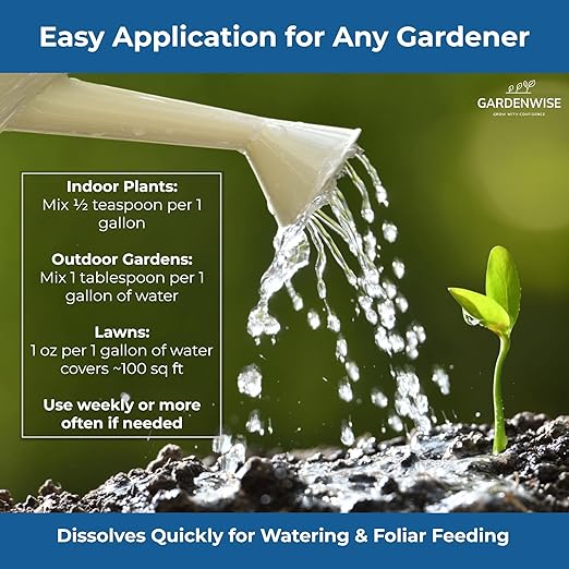 20-20-20 Water-Soluble Fertilizer – Powder for Liquid Plant Food for Indoor & Outdoor Plants, Orchids, Vegetables, Lawns, Flowers – 20 20 20 Fertilizer 4 Quarts (8 lbs)