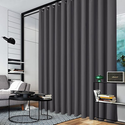 RYB HOME Extra Wide Curtain for Room Divider, 20ft Wide x 8ft Long - Image 3