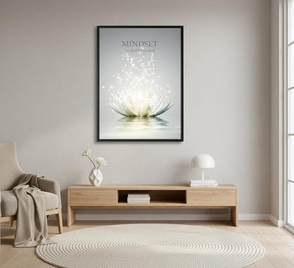 Floating Framed Zen Wall Art, Just Breathe Picture Poster - Image 2