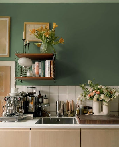 Dimoon 118''x17.7'' Green Peel and Stick Wallpaper Contact Paper Modern Self - Image 5