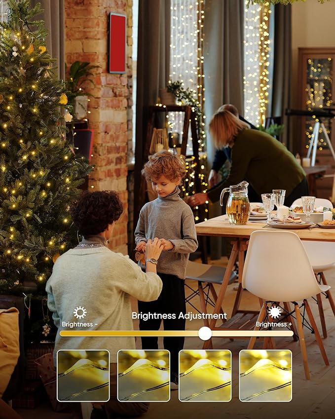 Homemory 4 Pack 20 Ft 60 LED Fairy Lights Battery Operated Christmas Lights with Remote Waterproof 8 Modes Firefly Twinkle String Lights for Party Bedroom Wedding Halloween Decorations