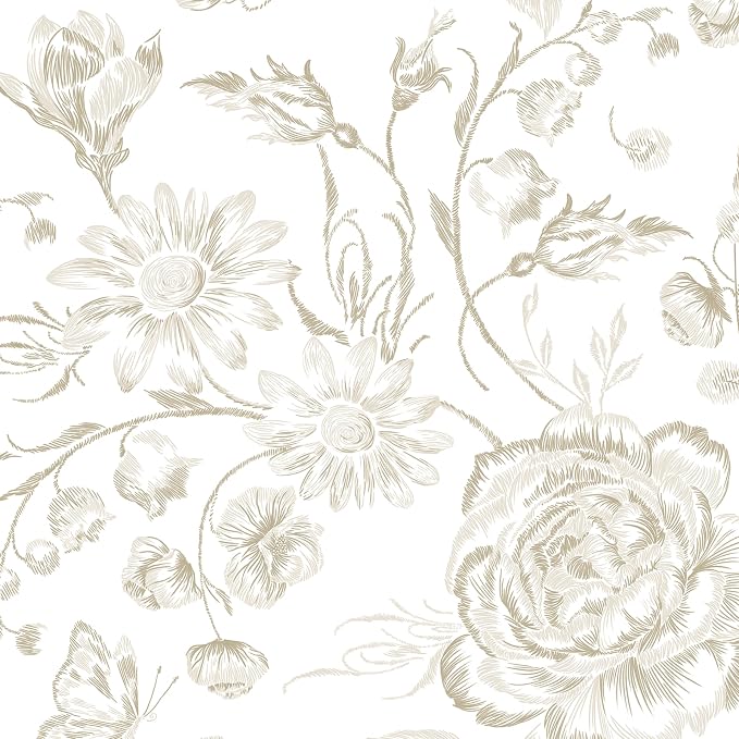 Yasinet Peel and Stick Wallpaper Vintage Floral Wallpaper Boho Floral Contact by Yasinet