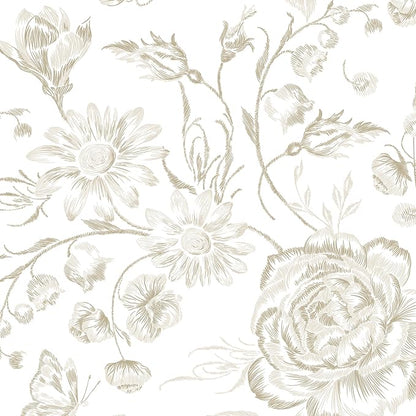 Yasinet Peel and Stick Wallpaper Boho Floral Wallpaper Vintage Floral Contact by Yasinet