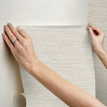 RoomMates Neutral Dimensional Grasscloth Peel and Stick Wallpaper, RMK12682PLW - Image 7