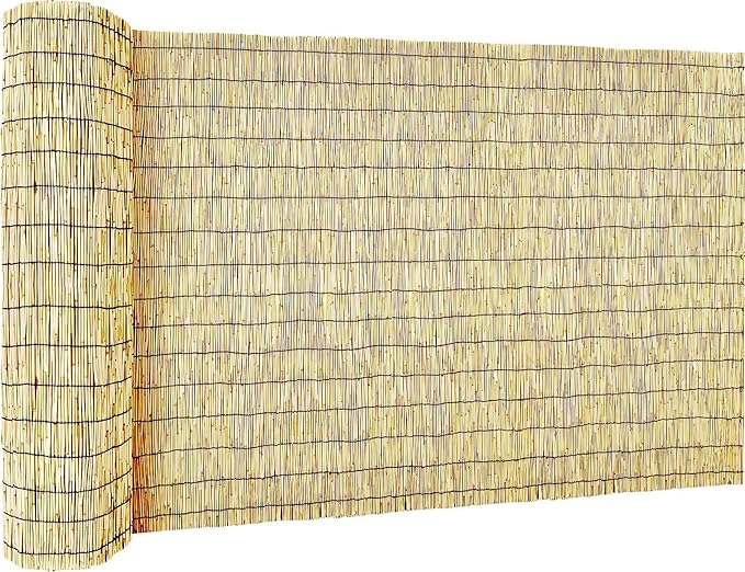 Bamboo Fencing–Handwoven, Bamboo wall Panel Outdoor Privacy Reed Screening by Unknown