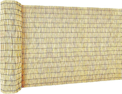 Bamboo Fencing–Handwoven, Bamboo wall Panel Outdoor Privacy Reed Screening by Unknown