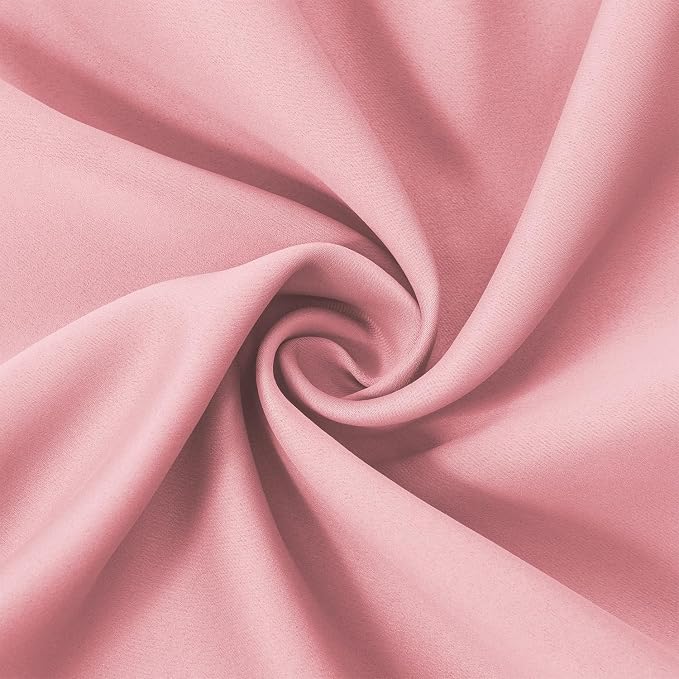 LEMOMO Pink Blackout Curtains 66 x 63 Inch Length/Set of 2 Curtain - Image 5