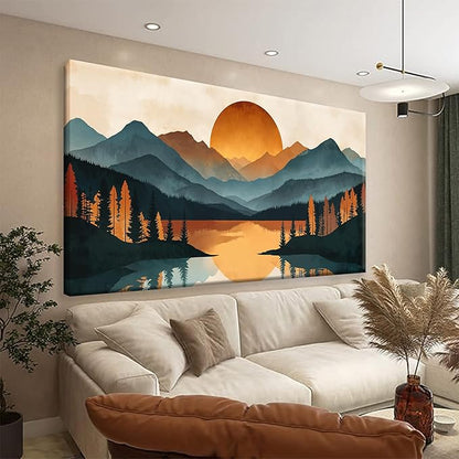 Suconvng Mountain Boho Wall Art by Suconvng