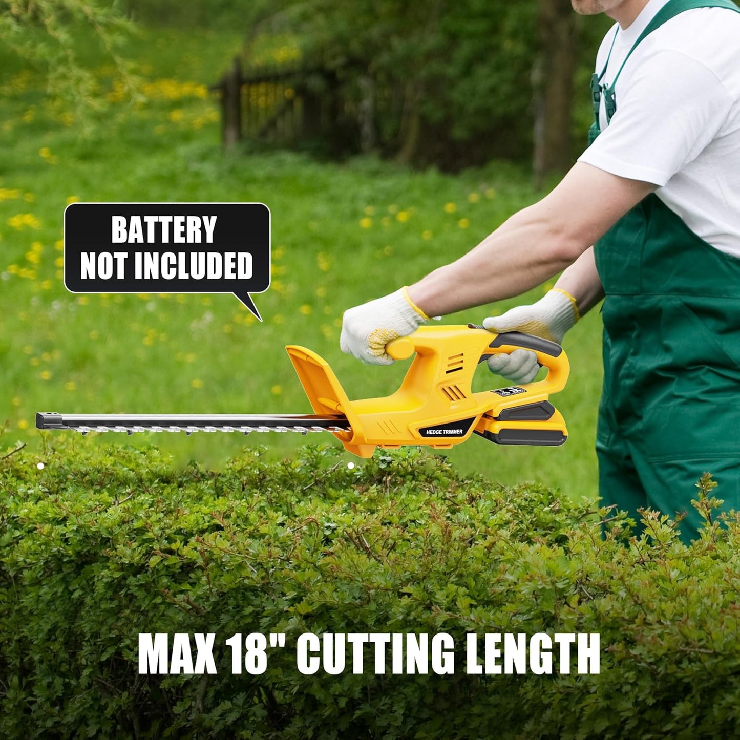 Houselife Cordless Hedge Trimmer and Leaf Blower Combo Compatible with Dewalt 20V Max Battery (Tool Only), 18'' Battery Powered Hedge Trimmers and Electric Leaf Blowers Lawn Care, Yard, Garden